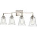 Caily 4 Light 32.5 inch Brushed Nickel Vanity Light Wall Light